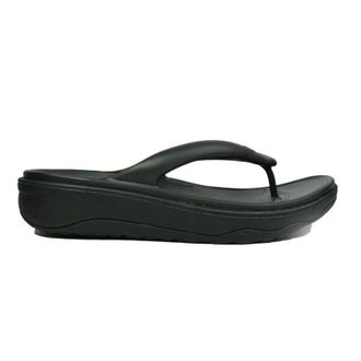 FitFlop Relieff Recovery EVA Womens Toe Post Sandals - Black - Size:UK 6.5