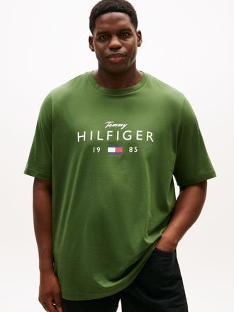 Tommy Hilfiger Big & Tall T-Shirt BT-BRAND LOVE BIG HILFIGER, Herren, Gr. 4XL, mountain pine, Single Jersey, Obermaterial: 100% Baumwolle, TOMMY HILFIGER BIG & TALL, normal, Ru