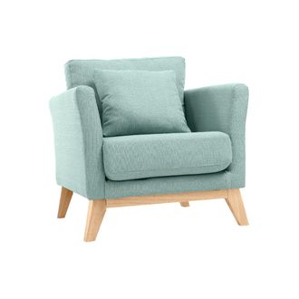 Miliboo Miliboo - Sill&oacute;n N&oacute;rdico Verde Agua Claro Patas Madera Clara Oslo