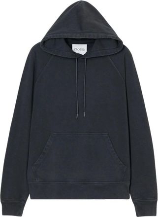 Closed Drawstring Hoodie - Heren - Hoodies - Zwart - L - Katoen - Hoodies & sweatvesten
