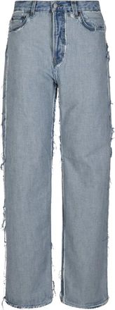 Acne Studios Gedetailleerde Denim Jeans - Dames - Regular Fit Jeans - Blauw - XS - Leer - Jeans