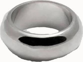Loren Stewart Womens Puff Cigar Band Ring In Silver