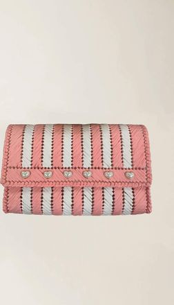 BTB Los Angeles Gizelle Clutch In Pink Stripe