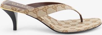 Gucci Sandali infradito Vittoria in tessuto GG - GUCCI - gender_Woman
