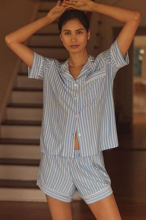 Eberjey Short-Sleeve Shorts Pajama Set