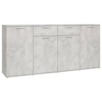 Berkfield Home Sideboard Concrete Grey 160x36x75 cm Engineered Wood | Size: 160 x 36 x 75 cm
