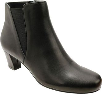 David Tate Womens David Tate Marconi Boots Black Leather Ankle Bootie JOBB300