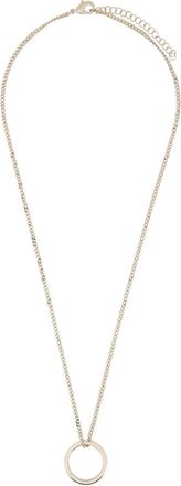 Maison Margiela Minimal Logo Pendant Brass Necklace