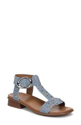 Naturalizer Brandy T-Strap Sandal in Denim Blue at Nordstrom, Size 6.5