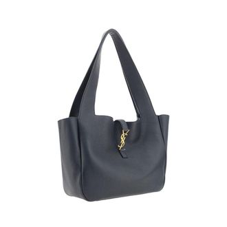 Saint Laurent Womens Black Calf Leather Bos Taurus Shoulder Bag