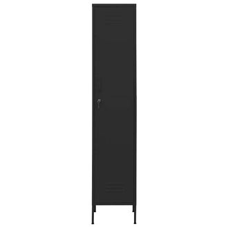 Berkfield Home Locker Cabinet Black 35x46x180 cm Steel | Size: 35 x 46 x 180 cm