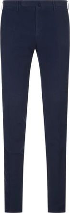 Incotex Blauwe Doeskin Slim Fit Broek - Heren - Slim Fit Broeken - Blauw - XL - Katoen - Broeken