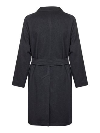Tagliatore Mens Wrap Coat Salomons Grey Wool-Cashmere Virgin Wool