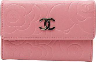 Chanel Camellia Pink Leather Wallet (Pre-Owned)
