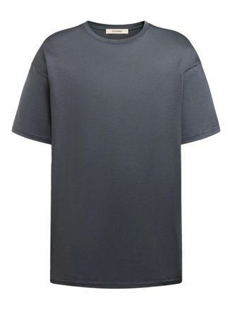 12 Storeez silk crew-neck T-shirt - Grey