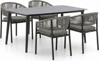 Bellagio la vita attrattiva Bellagio Panaro/Sora 160cm dining tuinset 5-delig stapelbaar