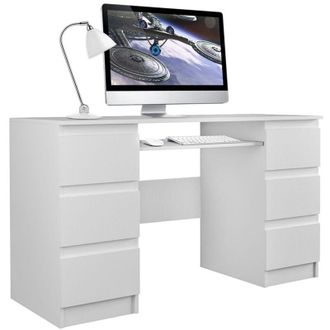 Hucoco Hucoco - bari Computer desk Work Gaming Office 6 Drawers Sliding keyboard tray Office furniture