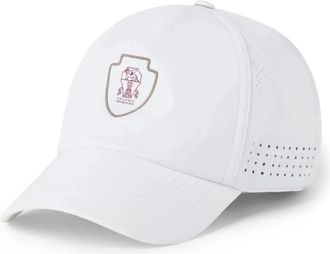 Brunello Cucinelli Stretch Nylon Baseballpet - Heren - Petten - Wit - S - Nylon - Accessoires