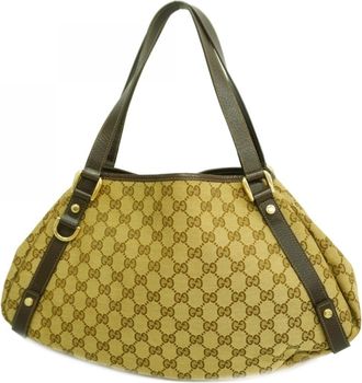 Gucci Beige Canvas Tote Bag (Pre-Owned)