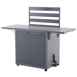 Hesperide Credenza da giardino a 2 ante oxyana grigio grafite - Hesp&eacute;ride