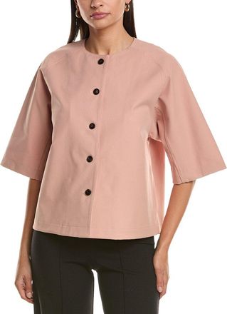 Lafayette 148 New York Three-Quarter Sleeve Collar Shirt