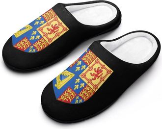 Generic Royal Arms of England Fashion Cotton Slippers for Women Memory Foam House Slippers Non-Slip House Bedroom Shoes