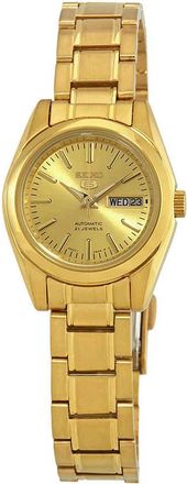Seiko Series 5 Automatic Gold Dial Ladies Watch SYMK20