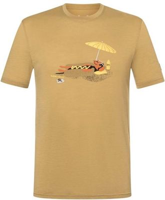 super.natural Hot Dog Tee Merinoshirt f&uuml;r Herren | beige