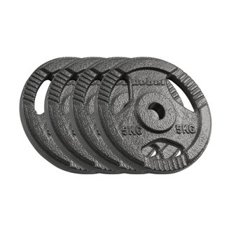 OEM Set Di Pesi In Ghisa 4x5kg, Piastra Foro 20kg 31mm Con Maniglie Rebel