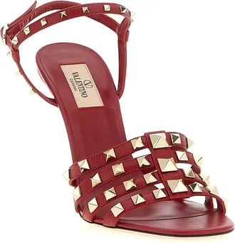 Valentino Garavani Womens Multicolor Calfskin Stiletto Heel Sandals