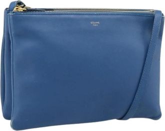 Celine Pre-owned Vintage Shoulder Bag - Dames - Vintage Schoudertas - Blauw - ONE Size - Leer - Vintage