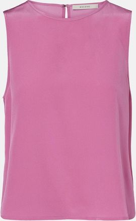 Asceno Sofia silk cr&ecirc;pe tank top