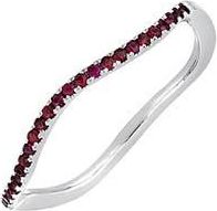 Bony Levy 18K White Gold Ruby Wave Band Stackable Ring at Nordstrom Rack, Size 7
