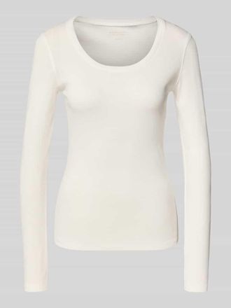 OPUS Slim Fit Langarmshirt aus Baumwoll-Modal-Mix Modell Sorana in Offwhite, Gr&ouml;&szlig;e 36