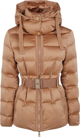 Elisabetta Franchi Padded Jacket With Belt