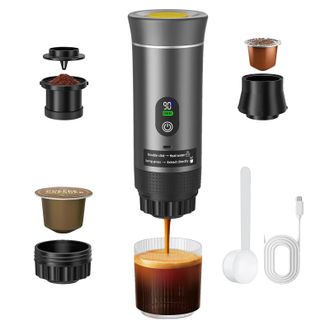 OEM Cafetera Port&aacute;til 3 En 1, Con Opciones Para Preparar Caf&eacute; Caliente Y Fr&iacute;o, Color Gris