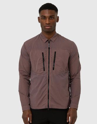 Marshall Artist Mens Nova Overshirt - Fig - Brown - Size: Regular/40