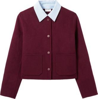 Claudie Pierlot Giacca crop in lana - Rosso
