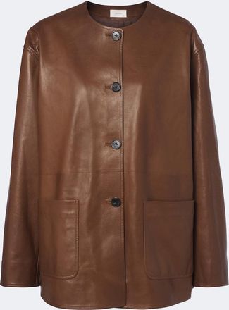 The Row Quintus leather jacket