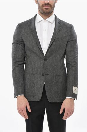 Corneliani CC COLLECTION Virgin Wool-Blend Half-Lined Blazer size 50