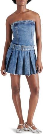 Steve Madden Rowe Strapless Denim Minidress in Blue Denim at Nordstrom Rack, Size Medium