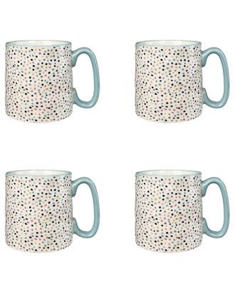 10 Strawberry Street Set Of 4 Bella Mugs: Confetti