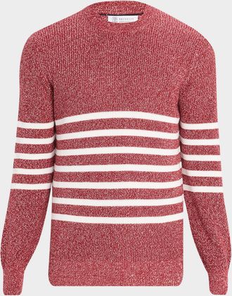 Brunello Cucinelli Men & apos;s Melange Crewneck Sweater