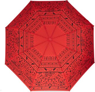 Moschino Folding Umbrella With Logo, Unisex, Red