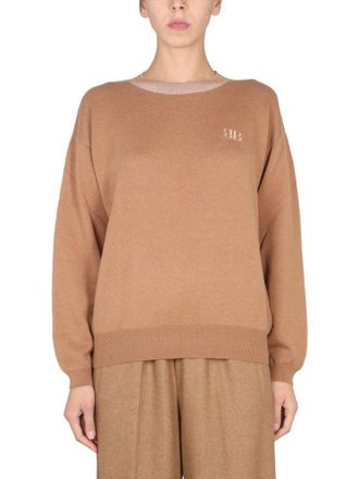 Ballantyne Cross-Neck Long-Sleeved Shirt With Embroidered Logo