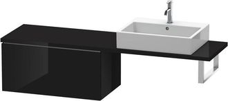 Duravit Consola Baja L-cube 820x477x400mm Negro Alto Brillo