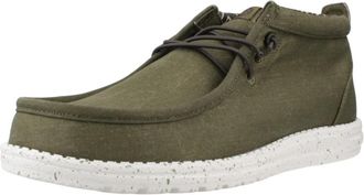 Hey Dude Wally Mid Canvas - Heren - Veterlaarzen - Groen - 41 EU - Schoenen