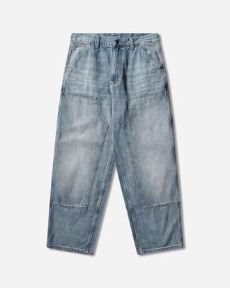 Carhartt Work in Progress Men s OG Double Knee Pants Blue (Burst Washed)