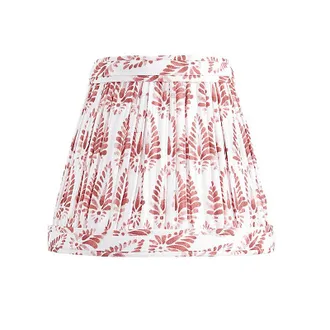 Ballard Designs Isla Block Print Pleated Chandelier Shade - Paprika - Ballard Designs