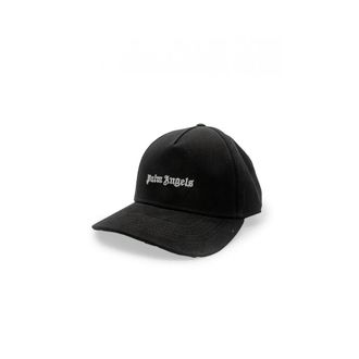 Palm Angels Classic Logo Cap - Heren - Petten - Zwart - ONE Size - Katoen - Accessoires